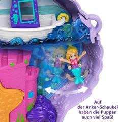 Polly Pocket Kiste Wrap Around Shell Taske Undervands 2 Dukker 1 Ubåd Polly Pocket Havfrue Legetøj 4 år gammelt Legetøj GNH11 Naty Shop Dukker