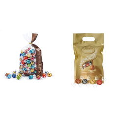 Chokoladeblanding LINDOR | 1371 g | Ca. 109 kugler: Klassisk blanding til mælkechokoladekugler og LINDOR | Ca. 80 chokoladekugler (mælk, hvid, mørk 60%, hasselnød) | Bulkpakke, 1 kg