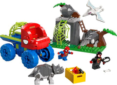 LEGO Marvel Spideys team på en redningsmission i Dino Truck Building Legetøjsvogn til superhelte Adventuresæt til børn 4+ Spidey og hans supervenner 11199 byggesæt Besuche den LEGO-Store