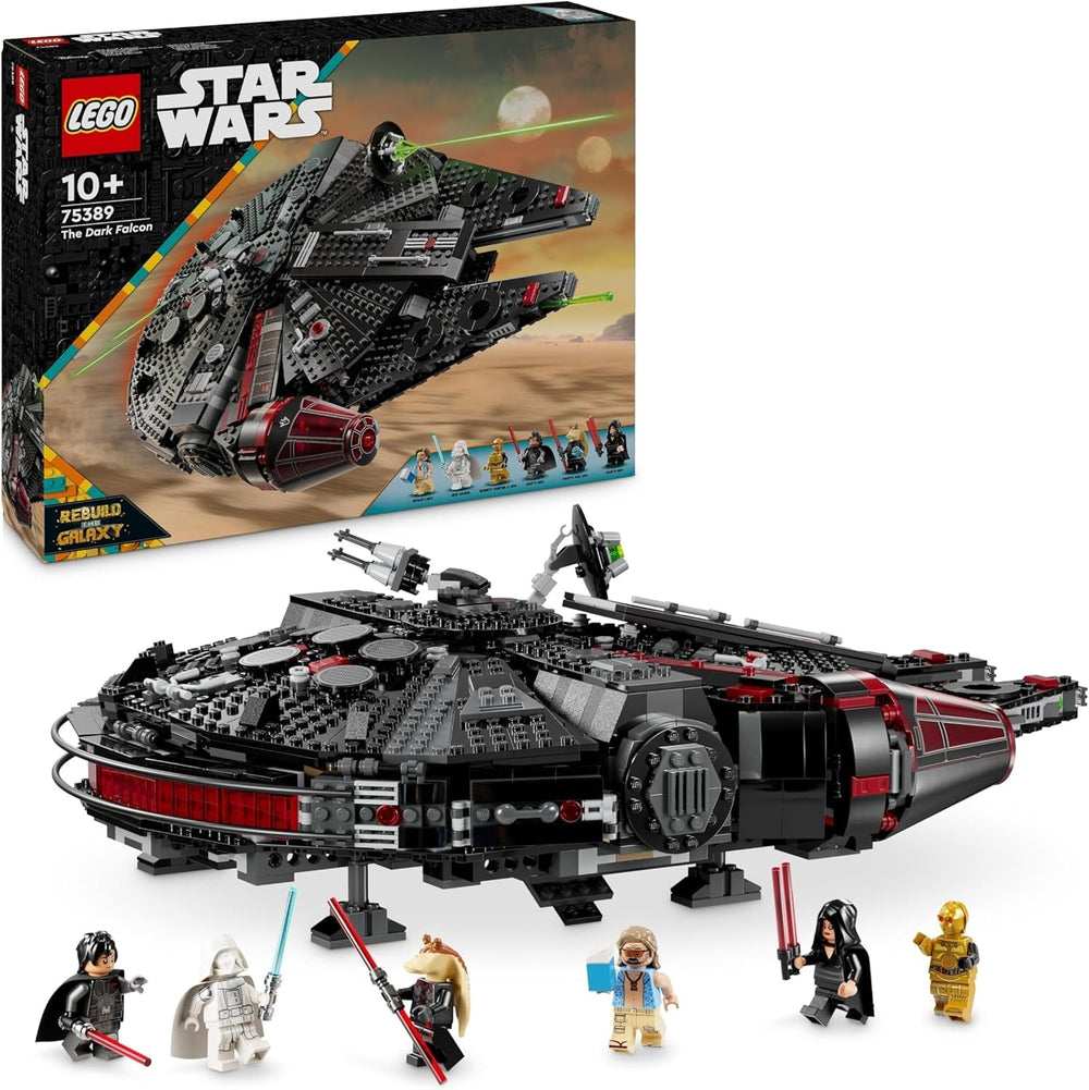 LEGO Star Wars Dark Millennium Falcon, Rumskibssæt, Byggelegetøj til børn, Fødselsdagsgave til drenge, piger og fans, Eventyrlegetøj 75389 Byggesæt Besuche den LEGO-Store Standardtitel