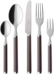 Villeroy And Boch Play Chokoladebrunt Bestik, til op til 6 personer, 30 stykker, rustfrit stål, brunt plastikhåndtag Køkken Naty Shop