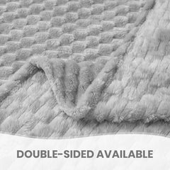 Good Nite Comfort Tæppe Fluffy Blanket 150 X 200 cm Blødt Microfiber Sengetæppe Sofa Tæppe Comfort Tæppe Varmt Fleece Tæppe til Sofa og Seng Soveværelse Kontor Grå God Nite Senge og Tæpper