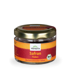 Herbaria Safran-Fäden bio 0,5g im Glas – Bio Saffron-Fäden aus dem bereicht Safran-Ort Taliouine i Marokko – Safranfäden i Premium Bio-Qualität – Saffron Premium - Safran première catégorie