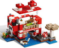 LEGO Minecraft The Mushroom Cow House Videospil Byggelegetøj Mushroom Land Model med minifigurer Steve og andre figurer Legesæt til drenge og piger 8 år 21270 Byggesæt Beuche den LEGO-Store
