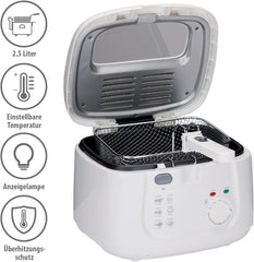 Alpina frituregryde 2.5L DF-165, 1800W - Justerbar temperatur op til 190°C Hvidevarer Naty Shop