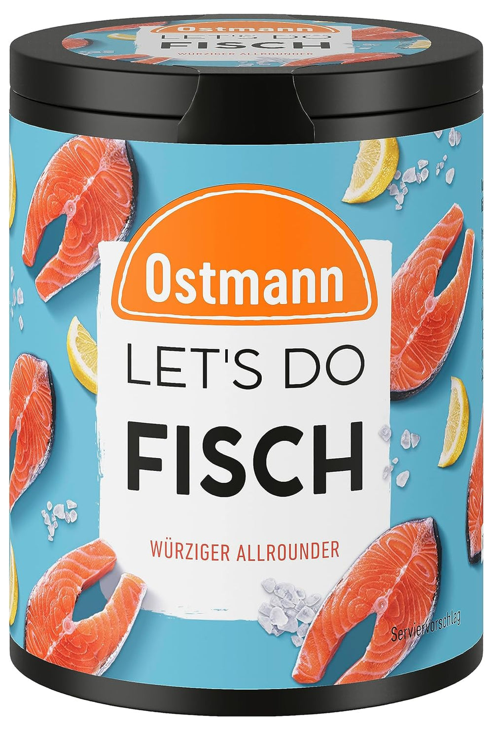 Ostmann Gewürze - Let's Do Fisch Allrounder | Gewürzsalz für Bratfisch, Flammlachs und Meeresfrüchte | Würziger Allrounder med sennep, citron og dild | 85 g i Metalldose genbrugsbar