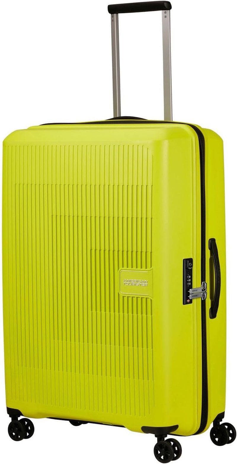 American Tourister Aerostep - Spinner L, Valiză extensibilă, 77 cm, 101.5/109 L, Portocaliu (Portocaliu aprins) Bagaje și echipament de călătorie Naty Shop Verde (var deschis) L (77 cm - 101,5/109 L)