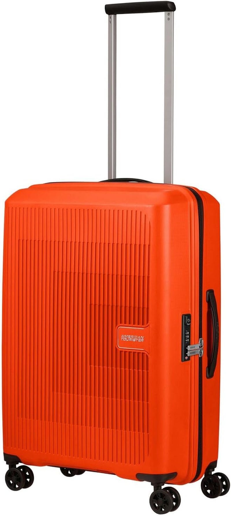 American Tourister Aerostep - Spinner L, Valiză extensibilă, 77 cm, 101.5/109 L, Portocaliu (Portocaliu aprins) Bagaje și echipament de călătorie Naty Shop Portocaliu (portocaliu strălucitor) M (67 Cm - 66.5/72.5 L)