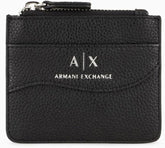 Armani Exchange Femeii mici Snap Credit cu curea de călătorie accesoriu-Envelope titular de card, negru Portofel Femei Naty Shop Negru O mărime se potrivește tuturor