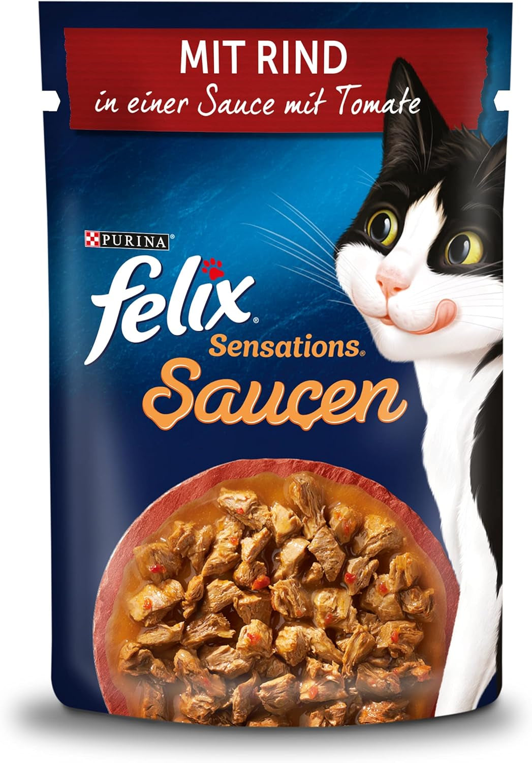 FELIX Sensations Sauces Hrană umedă pentru pisici, Fish Variety Mix, pachet de 6 (6 X 12 pungi a 85G)