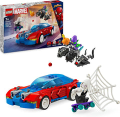 LEGO Marvel Spider-Man Racerbil & Venom Grøn Goblin, Spidey Rollelegetøj med superheltefigurer og bygbar bil, Gave til børn, drenge og piger 7 år 76279 Byggesæt Beuche den LEGO-Store Single