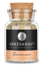 Ankerkraut Tomatensauce, til Pasta, Spaghetti, Tortellini og Klassiker aus Italien, Lecker zu Hause cochen, Mischung würzender Ingrediens für Tomatenmark, 100 g i korkglas