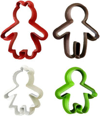 0255245 Forme de biscuiți Dulceur Family, din plastic, setul ideal pentru decorațiuni din pastă de zahăr sau pastă de gumă, fabricate în Italia, design original. Pachet de 4.