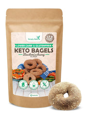 Simply Keto Lower Carb* Bagel Baking Mix pentru Lower Carb* și dieta ketogenică - fără lactoză și gluten - 335 grame Bucatarie Naty Shop