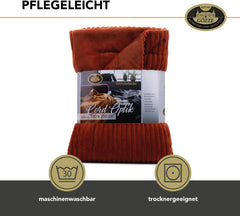 Gözze - Behageligt og blødt tæppe i fløjlslook, 1620G/stk, 150 X 200 Cm - kanel Senge og tæpper Besuche den Gözze-Store