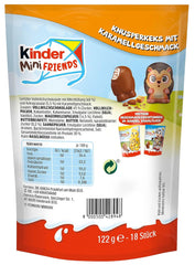 Kinder Mini Friends Sprøde kiks med karamelsmag 122 g – Mælkechokolade med kiks og mælkefyld – Påskefigurer – Påskechokolade og slik – Påskegave