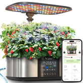 LPH-Max Hydroponic Grow System Kit, 21 kapsler, app og WiFi, automatisk styret, smart indendørs have med 36W LED-lys, automatisk drypvandingskit, selvstyret pleje