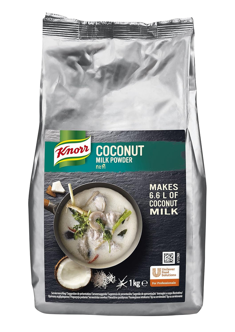 Knorr Kokosmilch Pulver (Mælkepulver fra 20 frischen Kokosnüssen, ergibt 6,6 liter Kokosmilch) 1er Pakke (1 x 1 kg)