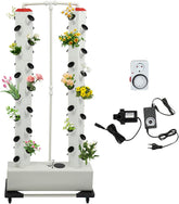 56 Kapsler Hydroponic Grow System - Lodret Hydroponic Tower med 30L vandtank, Have Hydroponic Grow System, Urtefrugt Grøntsags Aeroponic Grow Kit