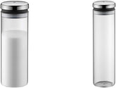 WMF Depot borcan de depozitare sticlă 1,5l, înălțime 28,5 cm, borcan de depozitare cu capac & Depot borcan de depozitare sticlă 2l, înălțime 36 cm, borcan de depozitare cu capac Cutii depozitare alimente Naty Shop Pachet cu borcan de sticlă de 2 litri