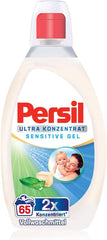 Persil Ultra Concentrate Sensitive Gel (130 vaske), Flydende vaskemiddel til allergier og babyer i en mindre flaske for mindre plastik, Fjerner vanskelige pletter, Dermatologisk testet Naty Shop Vaskevaskemidler