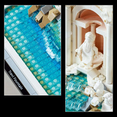 LEGO Architecture Trevi Fountain - Model af et vartegn i Rom med minifigurer skulpturer - samling til kontor og stue - gave til voksne og arkitekturelskere 21062 Byggesæt Besuche den LEGO-Store