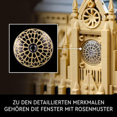 LEGO Architecture Notre-Dame De Paris, piesă de colecție pentru adulți, suvenir din Franța, cadou pentru femei, bărbați, globetrotteri și toți pasionații de istorie, model arhitectural 21061 Seturi de constructie Besuche den LEGO-Store