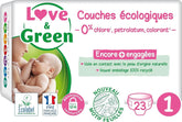 Love & Green, Babybleer, hypoallergen Mother and Baby Naty Shop størrelse 1, nyfødt, 23 bleer