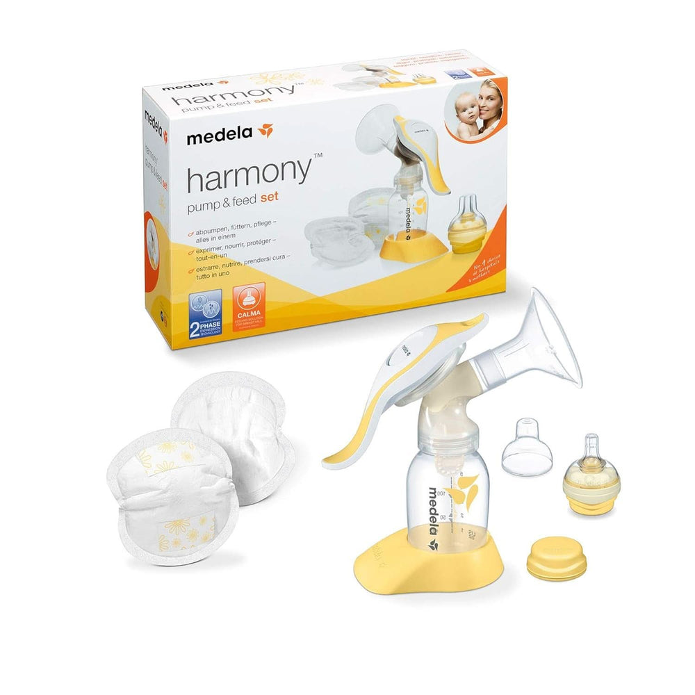 Medela Harmony Håndmælkepumpe, Mit Calma-Sauger Und Stilleinlagen Tilbehør Mad og Amning Baby Naty Shop