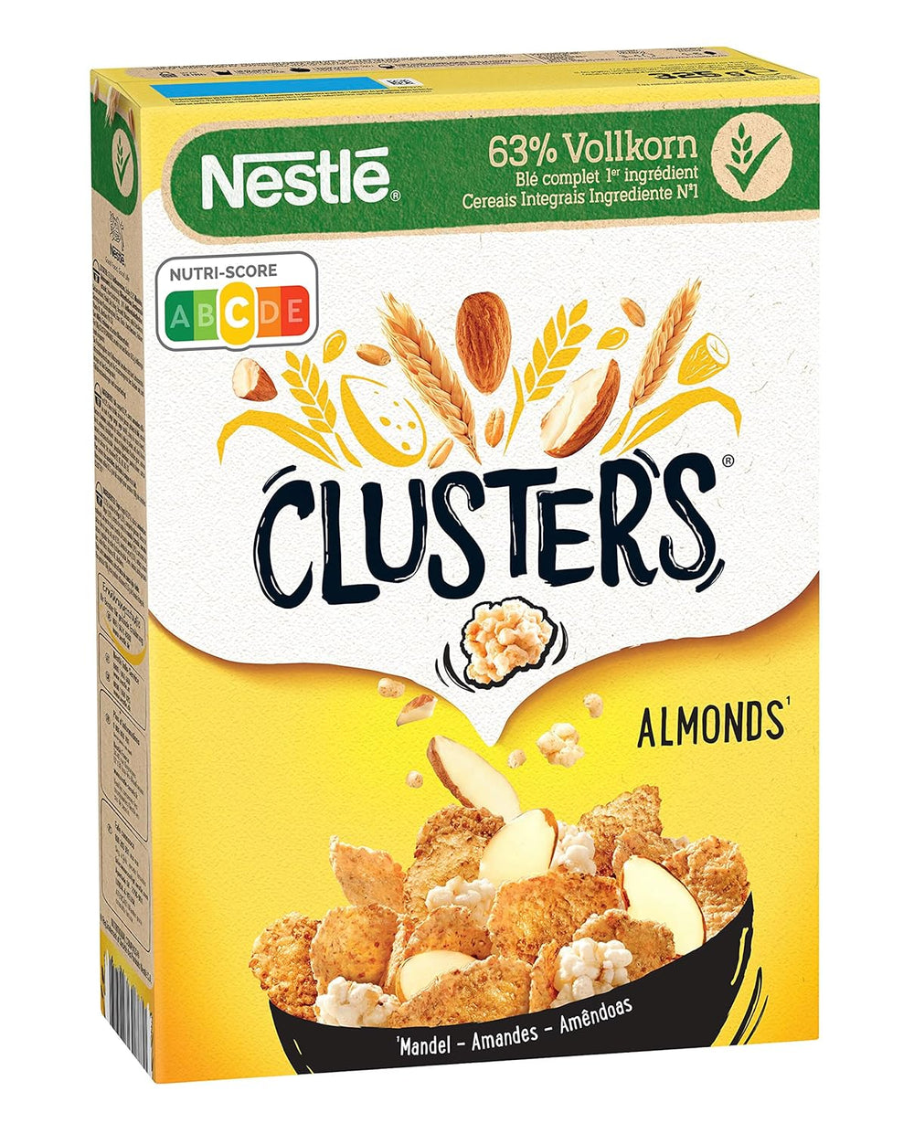 Nestlé Clusters Almond, en lækker morgenmadsblanding med sprøde mandelflager, 1 pakke (1 x 325g)