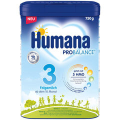 Humana 3 Folgemilch Vorteilspack - 4x750g med 5 HMO, Natürliche Abwehrkräfte, Optimal für Babies ab dem 10; måned