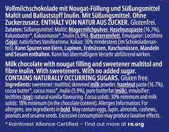 frankonia CHOKOLADE UDEN TILSAT SUKKER Nougat Chokolade, glutenfri, 100 g