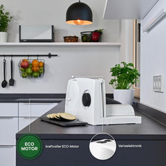 Ritter Markant 05 Multifunktionel sammenfoldelig elektrisk brødskæremaskine og -skæremaskine med økomotor Made in Germany Kværne- og skæremaskiner Naty Shop