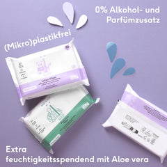 Naïf - Vådservietter med plastikfri lotion - 1296 stykker (24 pakker á 54 servietter) - til babyer og børn - Babys underdel, krop og ansigt - med Aloe Vera og bambus - 0% duft og alkohol
