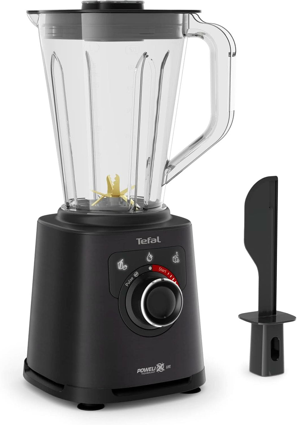 Tefal Perfectmix+ Standmixer, 3 automatiske programmer, Powelix-Klingentechnologie, Air Cooling System, 2 L Kapacitet, Tritan-Behälter, Inkl. Spatel, Schwarz, BL88A831 Køkken Naty Shop