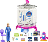 Barbie GXF27 - Stație Spațială Aventură Spațială, Păpușă Spațială, Cățeluș, Stație de Lucru, Scene Spațiale, 20 de Accesorii, Jucărie Cadou pentru Copii cu Vârsta de 3 Ani și Peste