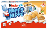 Kinder Happy Hippo Hasselnut - Specialitetssprøde vafler med mælk og hasselnøddecreme - Karneval og fastelavnsslik - 1 pakke indeholdende 5 individuelle stænger á 20,7 g hver