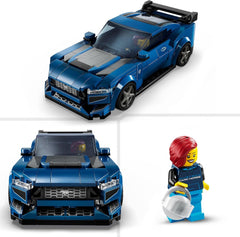 LEGO Speed Champions Ford Mustang Dark Horse Sportsvogn Minifigurer Billegetøj til børn at bygge, lege og vise, Gave til drenge, piger og bilfans 9 år gammel 76920 Byggesæt Besuche den LEGO-Store