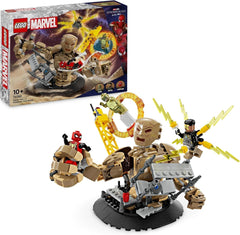 LEGO Marvel Spider-Man vs. Sandman: Showdown Superheltelegetøj med figurer inklusive firben og elektrorollespil Byggelegetøj Gave til actionentusiast drenge og piger 76280 Byggesæt Besuche den LEGO-Store Single