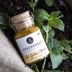 Ankerkraut Bio Golden Milk, Gewürz für goldene Milch, med gurkemeje, Zimt og Ingwer, 75 g i et korkglas