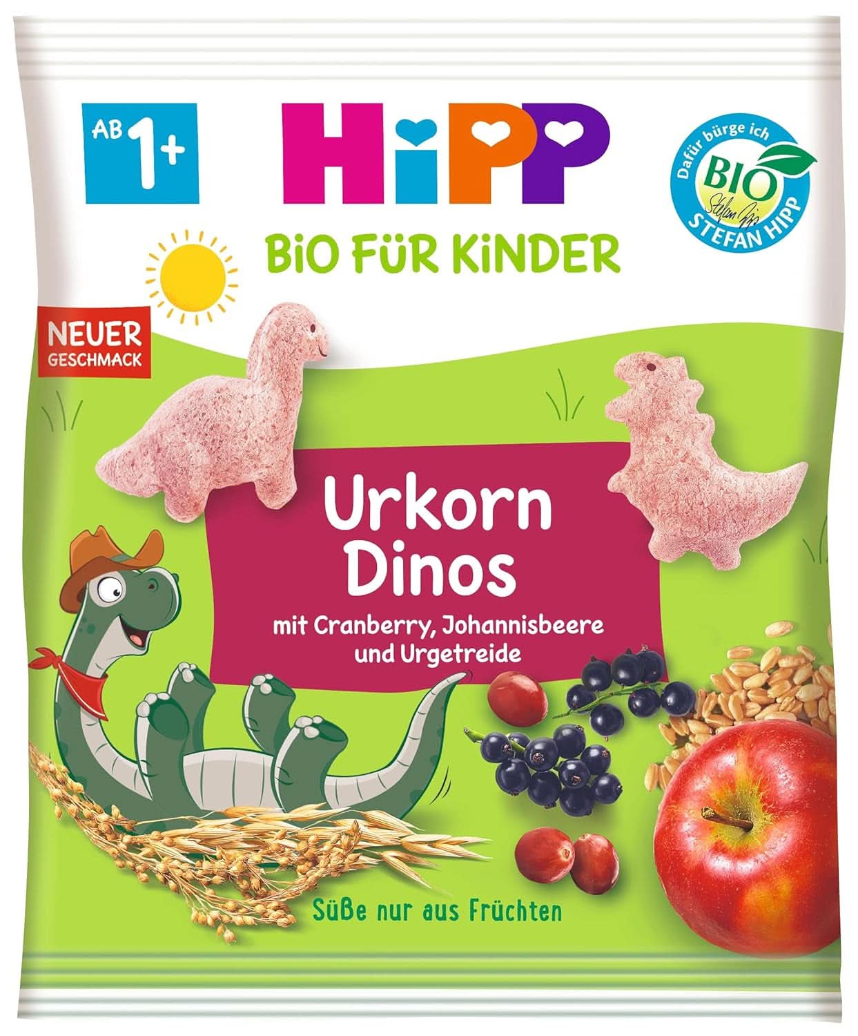 Hipp Organic pentru copii Snack Products Ancient Grain Dinozauri, pachet de 9 (9 x 30 grame) Mama si Copilul Naty Shop