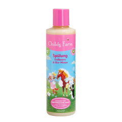 Balsam Childs Farm pentru copii 250 ml | Căpșuni și mentă organică | Toate tipurile de păr | Hrănește și hrănește | Potrivit pentru pielea uscată, sensibilă și predispusă la neurodermatită Copii - Baie si Skincare Naty Shop De
