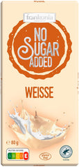 frankonia CHOKOLADE UDEN TILSAT SUKKER Glutenfri hvid chokolade, 80 g
