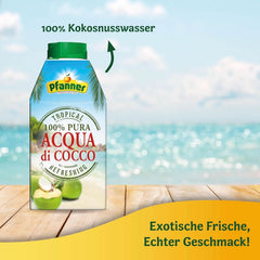 Pfanner Coconut Water Drink (8 X 500 ml) - Kokosvand uden sukker Naty Shop