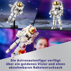 LEGO Creator 3In1 Space Astronaut Legetøj, hunde- og rumskibsmodelsæt til børn, børnehavepynt, kreativ gave til drenge og piger 9 år 31152 Byggesæt Besuche den LEGO-Store