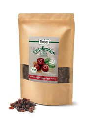 Biojoy merișoare organice uscate (1 kg), merișoare îndulcite cu sirop de mere Produse deshidratate Naty Shop
