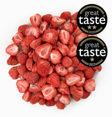 BRIX căpșuni liofilizate | Căpșuni naturale 75 g | Great Taste Award pentru fructe uscate, liofilizate | Fără OMG, fără gluten, vegan, vitamine reținute Produse deshidratate Naty Shop