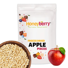 Bucăți de mere liofilizate 100g - Fructe liofilizate - Fructe uscate liofilizate - Mere uscate - Perfect pentru coacere, decorarea prăjiturilor, gustări, muesli și deserturi Produse deshidratate Naty Shop 100G