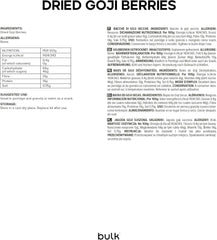 Bulk Goji Berries uscate, 500 g, ambalajul poate varia Produse deshidratate Naty Shop