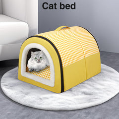 Katzenhöhle | Katzenhaus für Draußen Winterfest | Katzenhöhle Outdoor für Katzen | Katzenbett Höhle Katzenhaus Mit Abnehmbarem Waschbarem Matte | Wasserdichtes Wetterfestes Katzenbett Innen Draußen